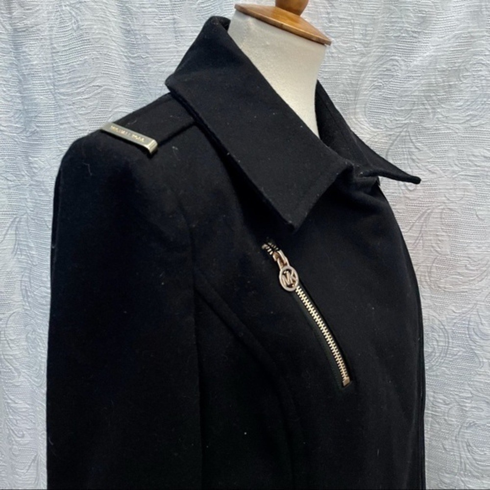 MICHAEL Michael Kors Wool Blend Coat w Zipper Accents
